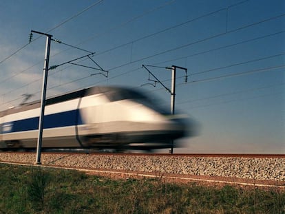 Un tren d'alta velocitat a França.