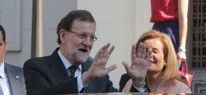 Mariano Rajoy i Fátima Báñez, durant la inauguració de les jornades.