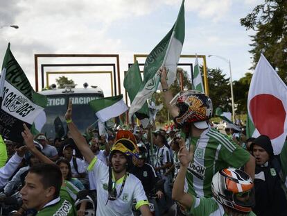 Seguidores del Atl&eacute;tico Nacional, el pasado 6 de diciembre, en la partida del club rumbo a Jap&oacute;n. 