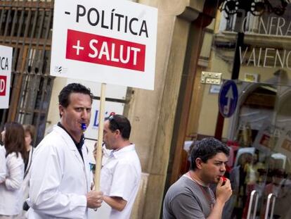 Protesta de los farmac&eacute;uticos en Castell&oacute;n.