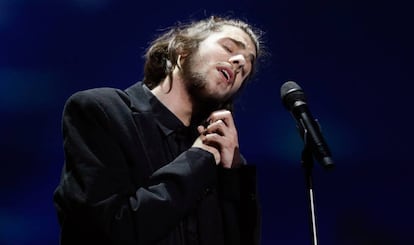 Salvador Sobral, durante la final de Eurovisión 2017.