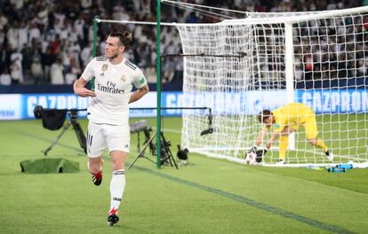 Gareth Bale celebra el primer gol del Real Madrid.