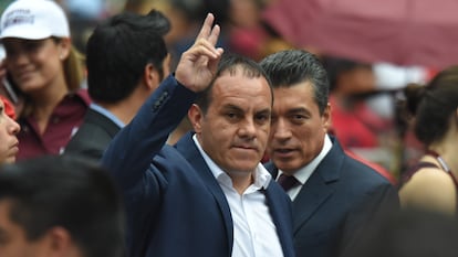 El exfutbolista y político Cuauhtémoc Blanco en Ciudad de México, en 2018.