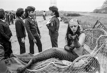 Fotografía de Antoni Miralda, tomada en Coney Island, en 1979. Se expone en la muestra 'Cowboy’s Dream. Miralda', en el Círculo de Bellas Artes.