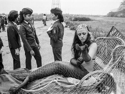 Fotografía de Antoni Miralda, tomada en Coney Island, en 1979. Se expone en la muestra 'Cowboy’s Dream. Miralda', en el Círculo de Bellas Artes.