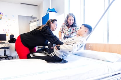 Adrián Márquez, en el Hospital Nacional de Parapléjicos de Toledo.
