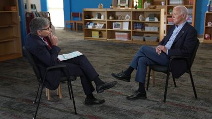 Biden, durante la entrevista en ABC News.