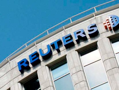 Fachada de la sede central de la agencia de noticias Reuters, en Londres.