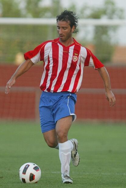 El jugador del Girona Jandro, en un partido de la pretemporada.