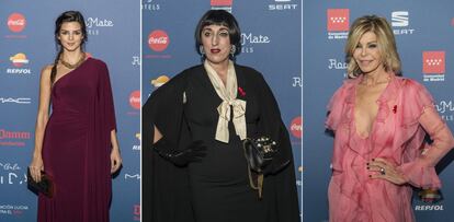 De izquierda a derecha; Clara Lago, Rossy de Palma y Bibiana Fernández.