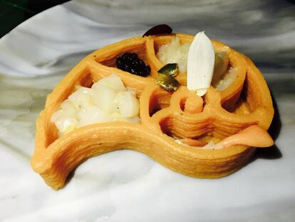 CALABAZA 3D, REQUESÓN, VIEIRA Y CAVIAR DE ESTURIÓN / CAPEL