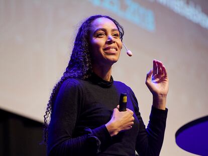 Pelonomi Moila during the Beauty In Code conference, held in Malmö (Sweden) in March 2023.
