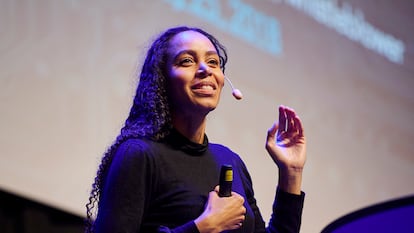 Pelonomi Moila durante la conferencia Beauty In Code, celebrada en Malmö (Suecia) en marzo de 2023.