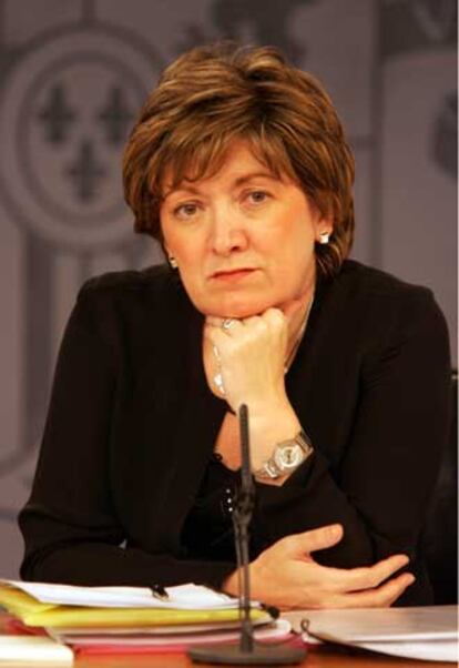 María Jesús San Segundo, tras el Consejo de Ministros.