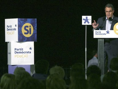 L'expresident de la Generalitat Artur Mas durant un acte polític celebrat a Tarragona.