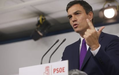 Pedro Sánchez, el martes en Madrid.