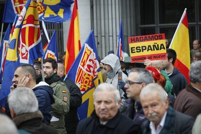 Manifestaci&oacute;n por el 20N en la Plaza de Oriente de Madrid. 
 
 