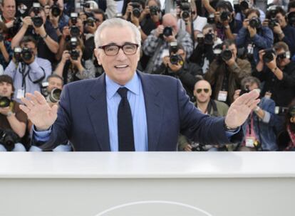 Martin Scorsese posa antes de la proyección de la versión restaurada de <i>Las zapatillas rojas,</i> dentro del ciclo Cannes Classics.