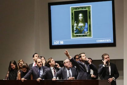 Subasta del &#039;Salvator Mundi&#039;, el 15 de noviembre en la sala Christie&#039;s de Nueva York.
 