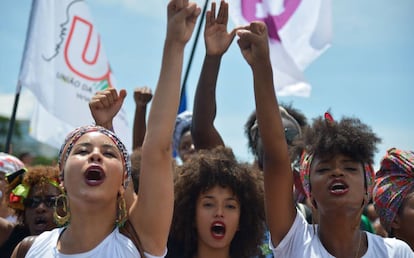 Marcha das Mulheres Negras em Bras&iacute;lia, em 2015.