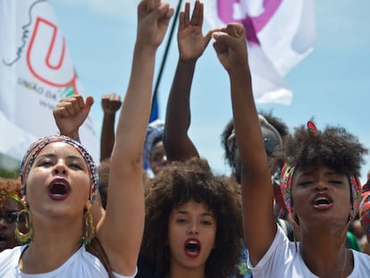 Marcha das Mulheres Negras em Bras&iacute;lia, em 2015.