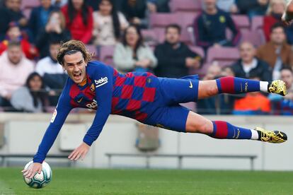 Griezmann, durante un duelo de esta temporada.