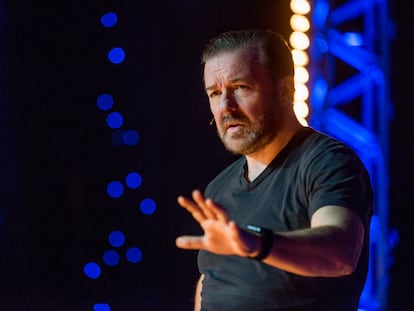Ricky Gervais, durante una de sus actuaciones.