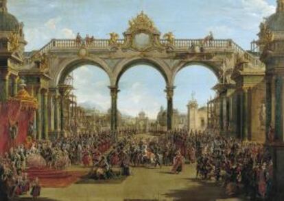 Escenografía de Battaglioli para el Retiro.