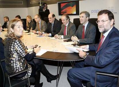 El líder del PP, Mariano Rajoy, durante la reunión del Comité de Dirección de su partido.