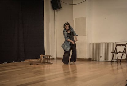 Dancer Carmen Tomé during a rehearsal.