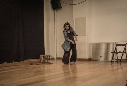 Dancer Carmen Tomé during a rehearsal.