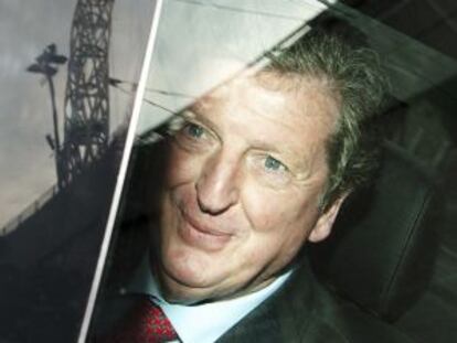 Hodgson, a su llegada a Wembley antes de ser presentado como seleccionador.