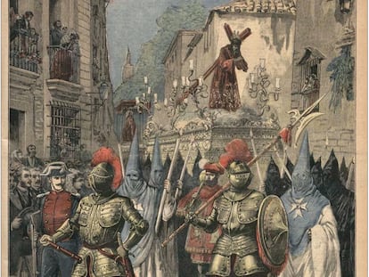 Portada del número del 28, de marzo de 1891, de la revista francesa 'Le Petit Journal', dedicada a la Semana Santa de Sevilla.