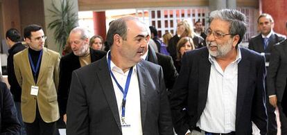 Juan Manuel Fernández y Francisco Toscano, en la pasada asamblea.