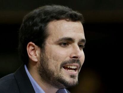 El candidato de IU a la Presidencia del Gobierno, Alberto Garz&oacute;n,