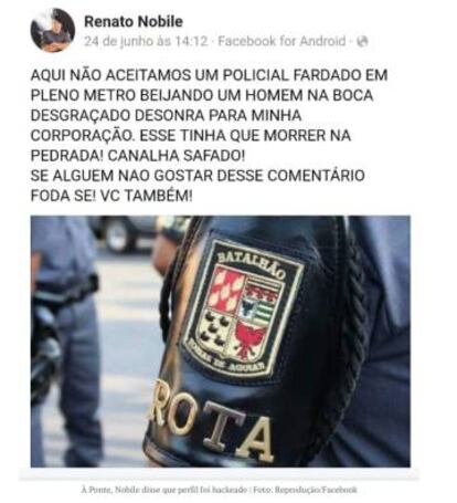 Renato Nobile disse à Ponte que o seu perfil no Facebook foi hackeado.