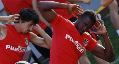 Jackson Mart&iacute;nez durante un entrenamiento este jueves.