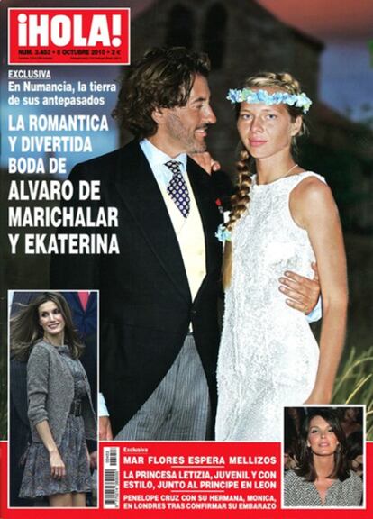 Portada de la revista <i>Hola</i> del 6 de octubre de 2010