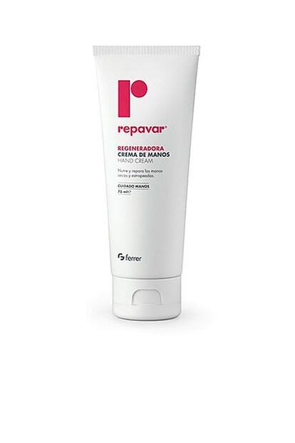 Crema regeneradora de manos de Repavar. Se absorbe rápido y nutre la piel (unos 3 euros en farmacias).