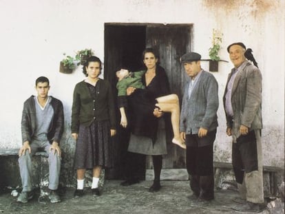 Alfredo Landa y Francisco Rabal (primero y segundo por la derecha) ganaron en 1984 ex aequo el premio al mejor actor en Cannes.