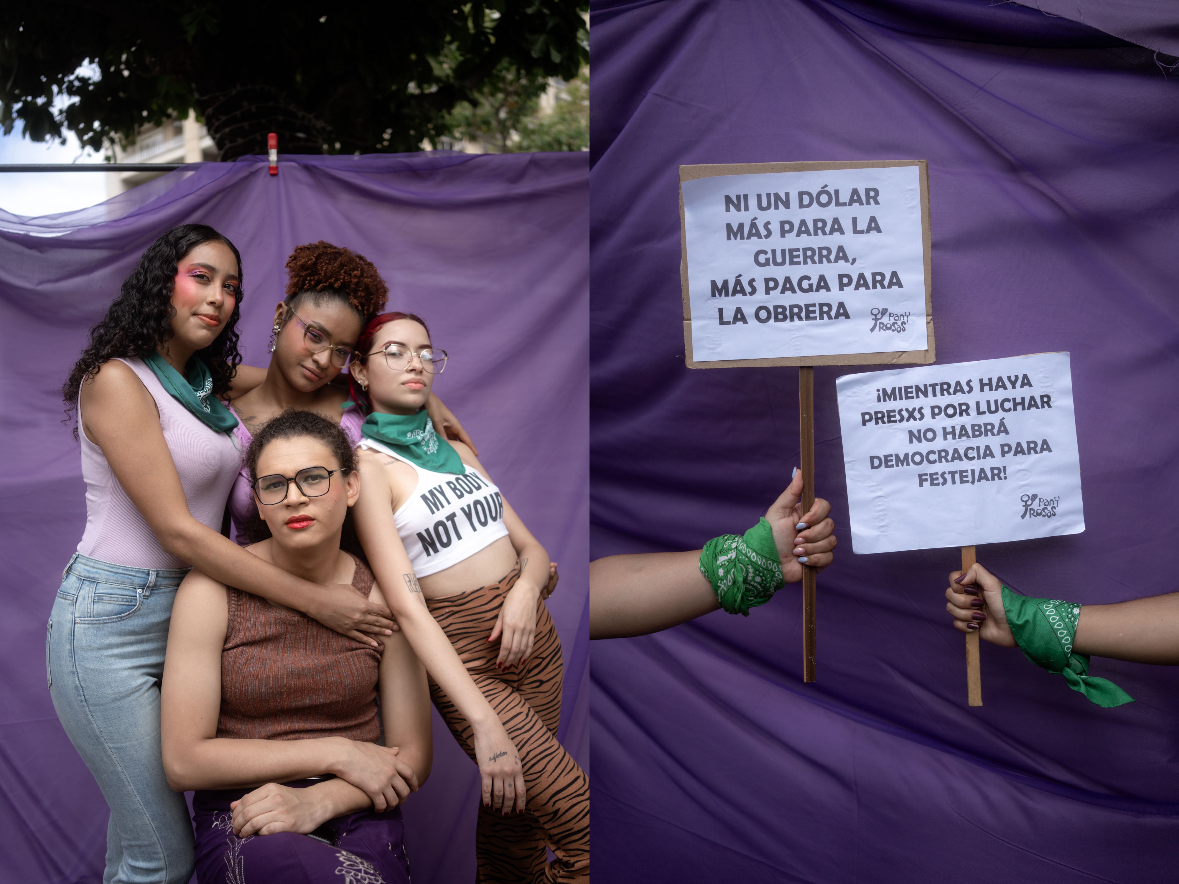 Activistas, feministas, mujeres de partidos opositores y madres de presos políticos comparten las calles de Caracas por el 8M