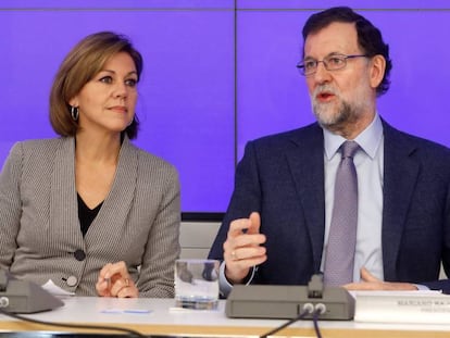 El presidente del gobierno, Mariano Rajoy, preside el Comit&eacute; Nacional ejecutivo del PP. 