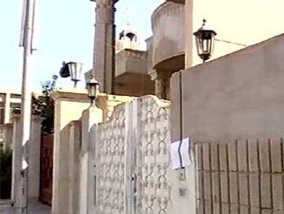 Exterior del domicilio en Bagdad del sargento primero José Antonio Bernal, en una imagen captada por TVE.