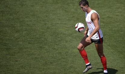 Cristiano Ronaldo, en un entrenamiento.