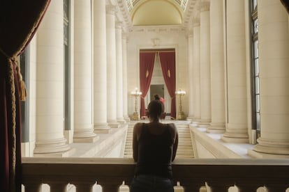 Balcón interior de la escalinata principal del Capitolio Nacional de Cuba, en La Habana,en 3 de julio.