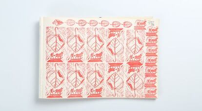 Cuadernos (1996), impresión de tinta de José Suárez Londoño.