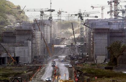 Vista de las obras del canal de Panam, de Sacyr.