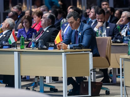 Pedro Sánchez, en la cumbre del clima en Bakú (Azerbaijan).