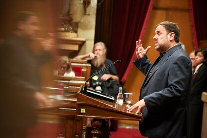 Turno de Oriol Junqueras en el debate.