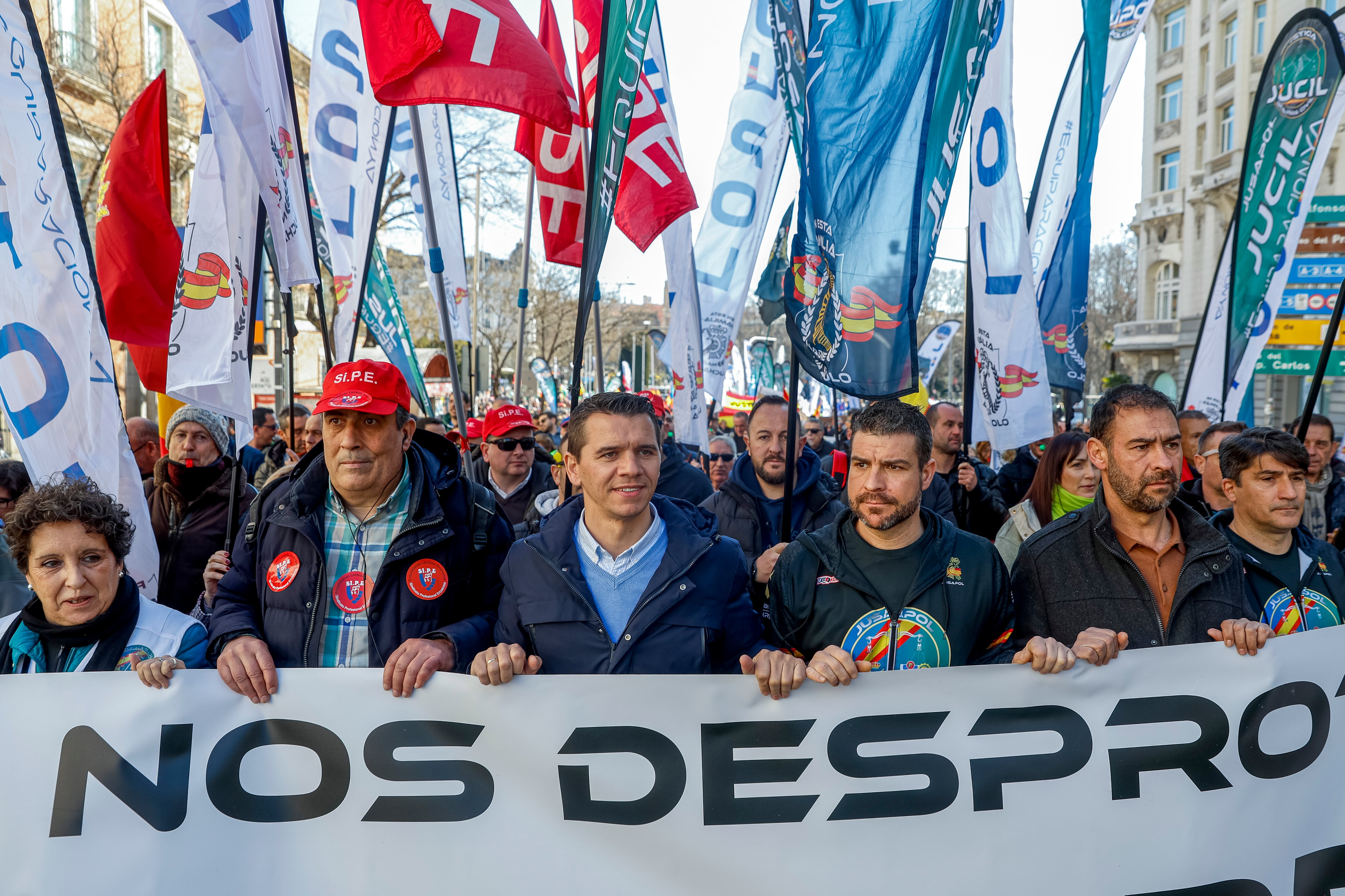 Manifestación 'Contra la reforma de la ley de seguridad ciudadana' convocada por JUPOL, JUSAPOL y JUCIL en Madrid. 